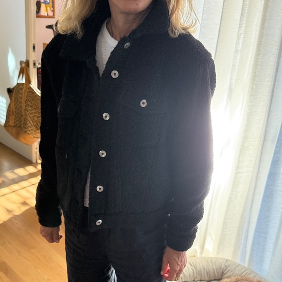 Jonathan Simkhai Black Teddy Jacket - Picture 1 of 6